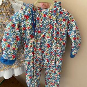 Floral Baby Boden Snowsuit